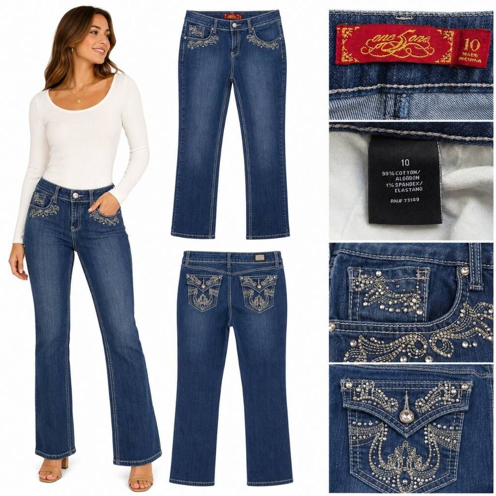 Earl Jeans Embellished Bootcut Jeans Women's Size 10
